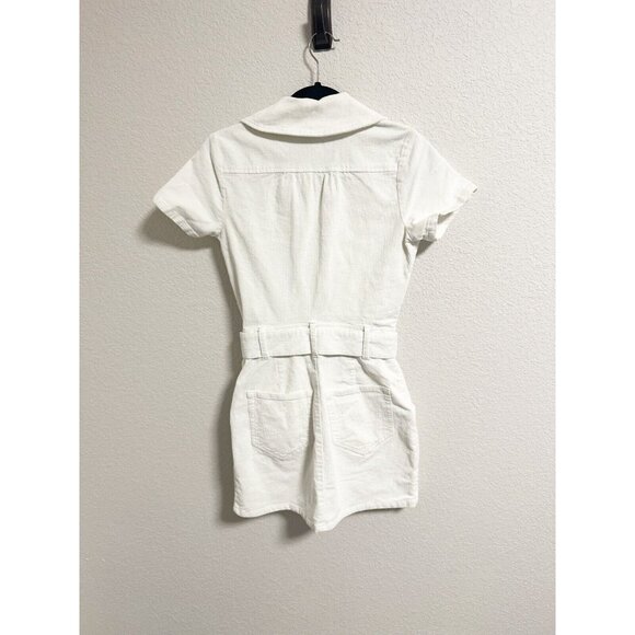 Show Me Your MuMu White Mini Dress with Gold Accents - Picture 5 of 8